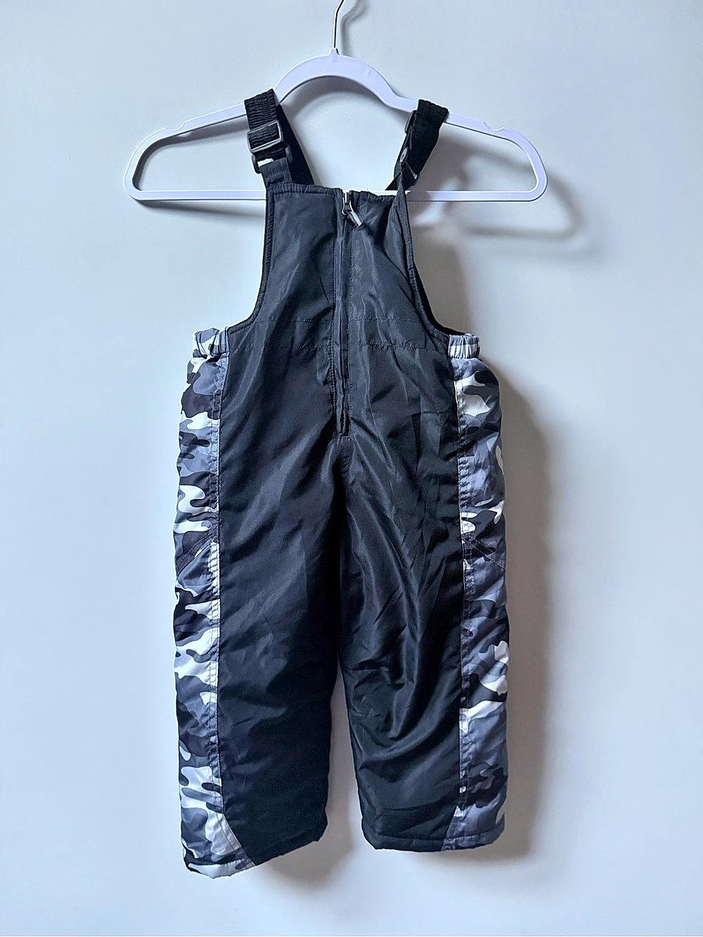 AQ Explore The Unknown Kids Bib Snow Pants Black With Camouflage Print Size 3T